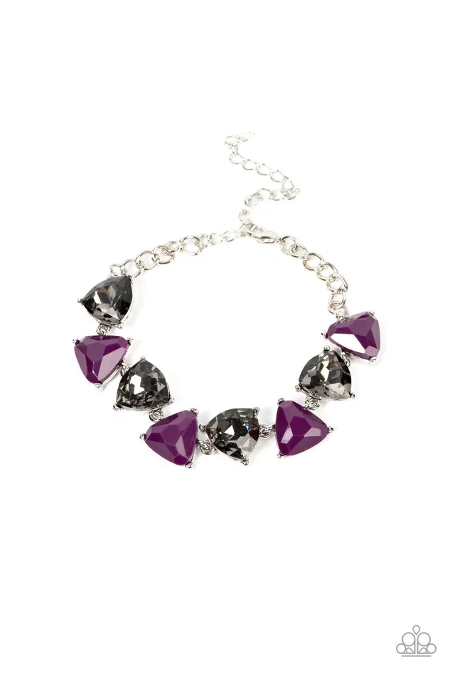 Paparazzi Accessories Earrings Pumped up Prisms Purple