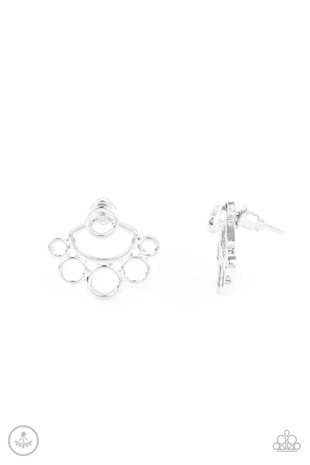 Earrings Paparazzi Earring Completely Surrounded Silver Paparazzi Jewelry