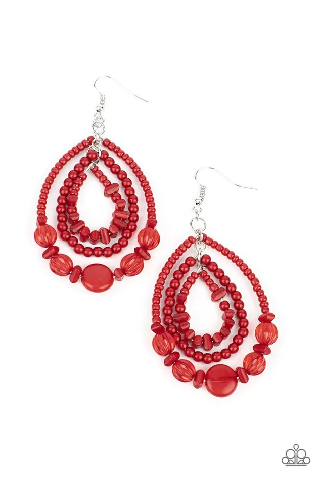 Earrings Paparazzi Jewelry Paparazzi Earring Prana Party Red Earrings Paparazzi Jewelry Paparazzi Earring Prana Party Red