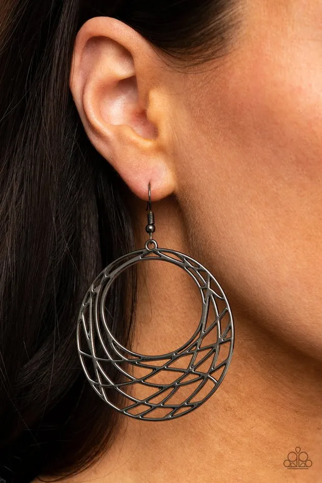 Earrings Paparazzi Jewelry Paparazzi Earring Urban Lineup Black