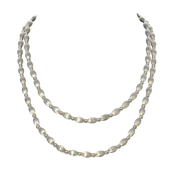 Necklaces Croghans Silver Plated Charleston Rice Bead Necklace