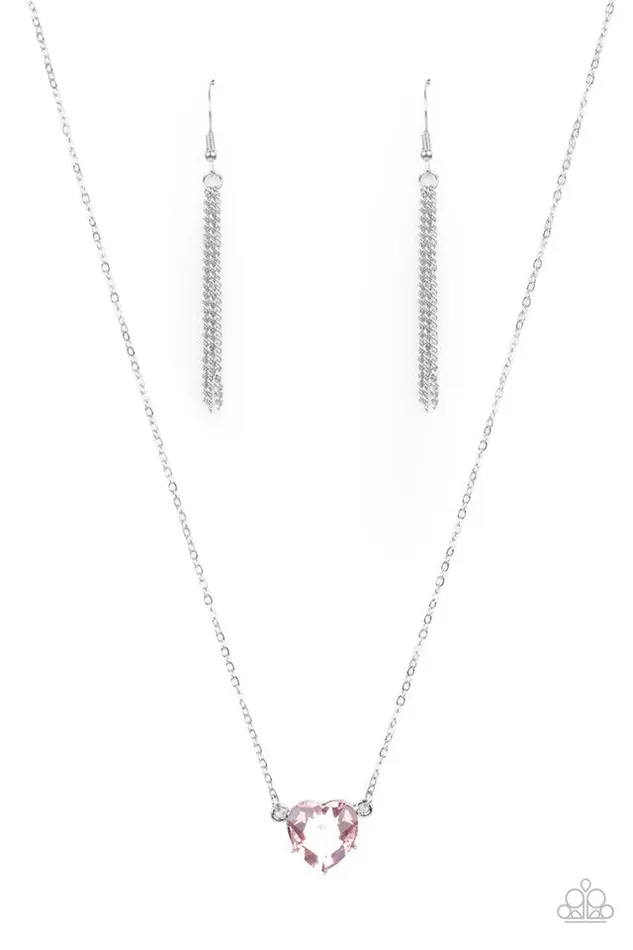 Necklaces Paparazzi Jewelry Paparazzi Necklace She Works HEART For The Money Pink Necklaces Paparazzi Jewelry Paparazzi Necklace She Works HEART For The Money Pink