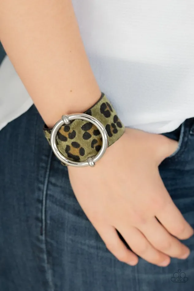 Paparazzi Bracelet Asking FUR Trouble Green Paparazzi Jewelry Bracelets
