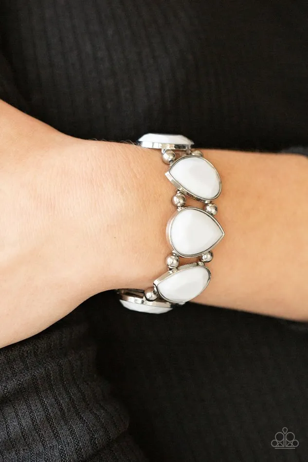Paparazzi Bracelet Flamboyant Tease White Paparazzi Jewelry Bracelets