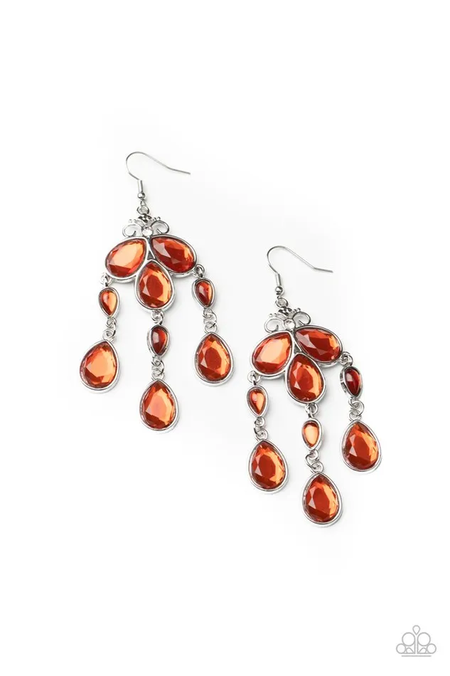 Paparazzi Earring Clear The HEIR Orange Paparazzi Jewelry Earrings Paparazzi Earring Clear The HEIR Orange Paparazzi Jewelry Earrings