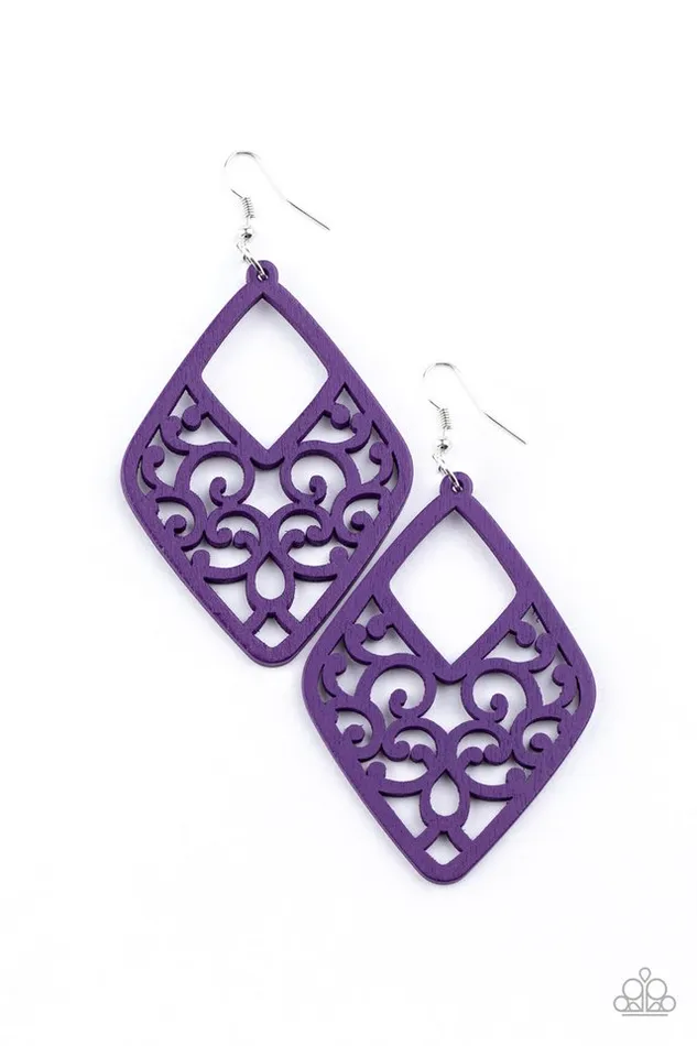Paparazzi Earring VINE For The Taking Purple Paparazzi Jewelry Earrings Paparazzi Earring VINE For The Taking Purple Paparazzi Jewelry Earrings