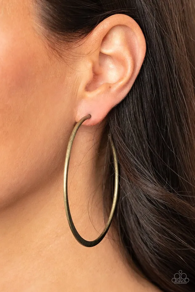 Paparazzi Jewelry Earrings Paparazzi Earring Flat Spin Brass