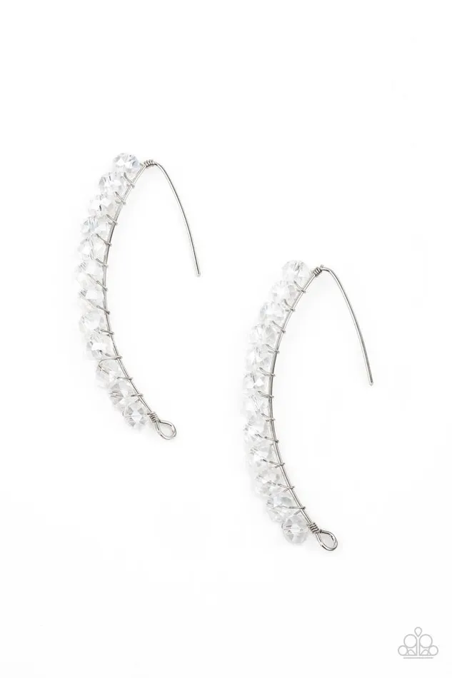 Paparazzi Jewelry Earrings Paparazzi Earring GLOW Hanging Fruit White Paparazzi Jewelry Earrings Paparazzi Earring GLOW Hanging Fruit White