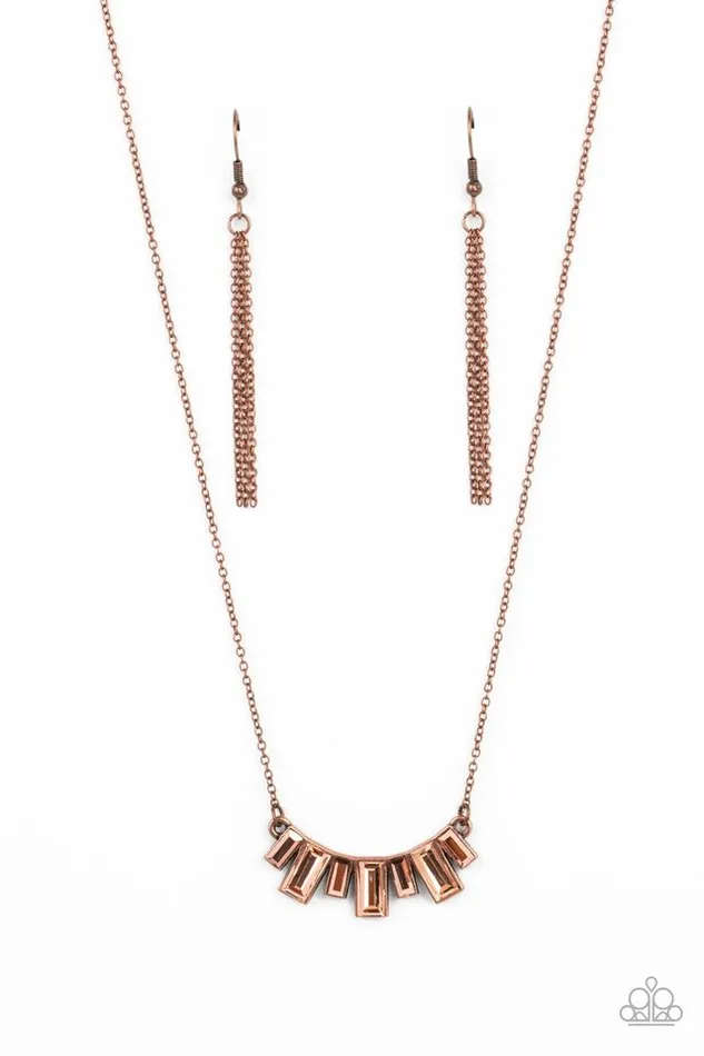 Paparazzi Necklace Hype Girl Glamour Copper Paparazzi Jewelry Necklaces
