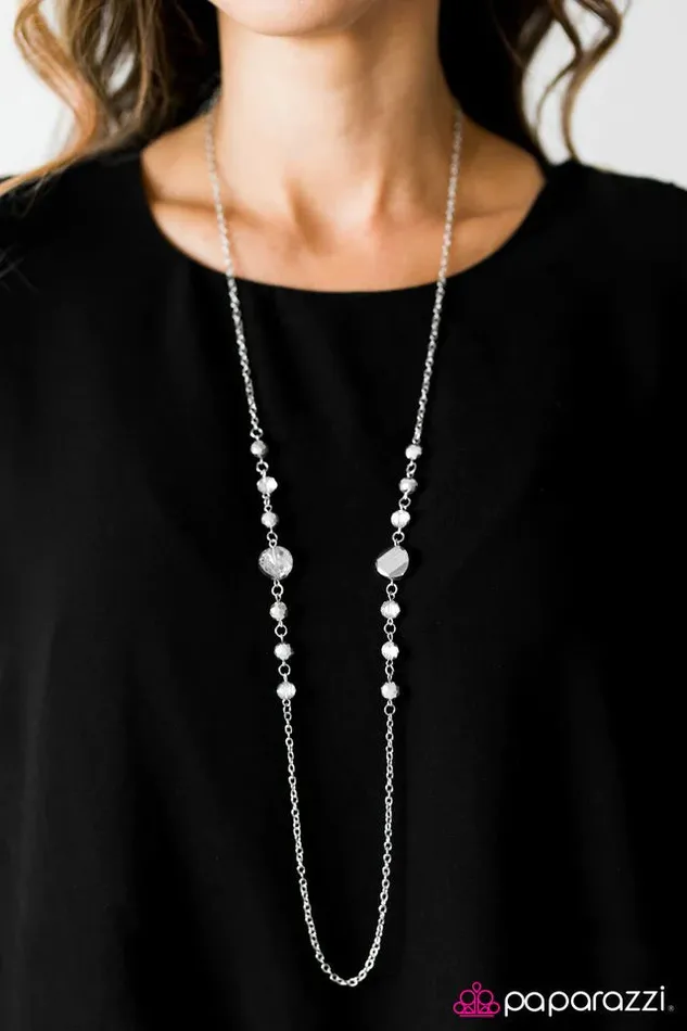 Paparazzi Necklace More Mimosas Silver Paparazzi Jewelry Necklaces