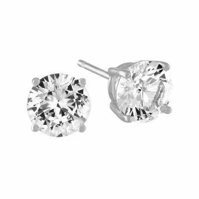 1 Carat Solitaire Round Cut Natural Earth Mined Diamond Stud Earring White Gold 14K GB Earrings 1 Carat Solitaire Round Cut Natural Earth Mined Diamond Stud Earring White Gold 14K GB Earrings