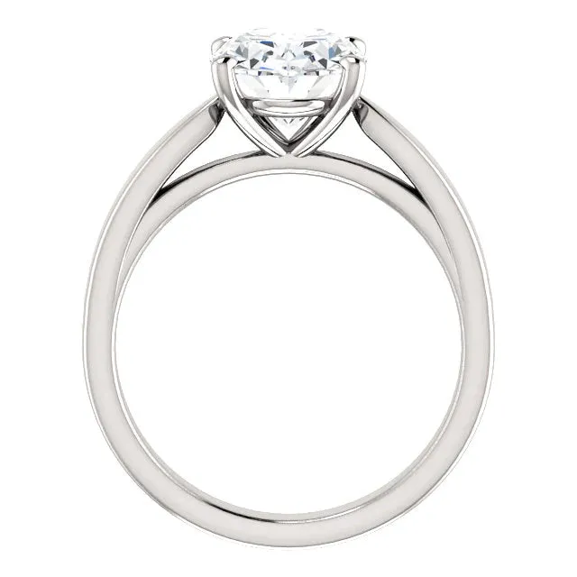 Cathedral Setting Solitaire Natural Earth Mined Diamond Ring Oval 350 Carats GB Rings Cathedral Setting Solitaire Natural Earth Mined Diamond Ring Oval 350 Carats GB Rings