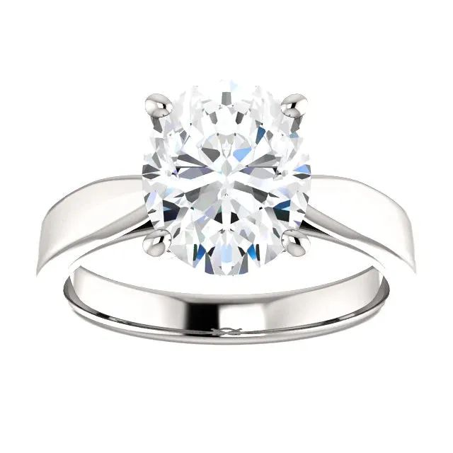 Cathedral Setting Solitaire Natural Earth Mined Diamond Ring Oval 350 Carats GB Rings Cathedral Setting Solitaire Natural Earth Mined Diamond Ring Oval 350 Carats GB Rings