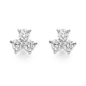 Custom Jewelry Round Natural Earth Mined Diamond Studs Three Stone Earring GB Earrings Custom Jewelry Round Natural Earth Mined Diamond Studs Three Stone Earring GB Earrings