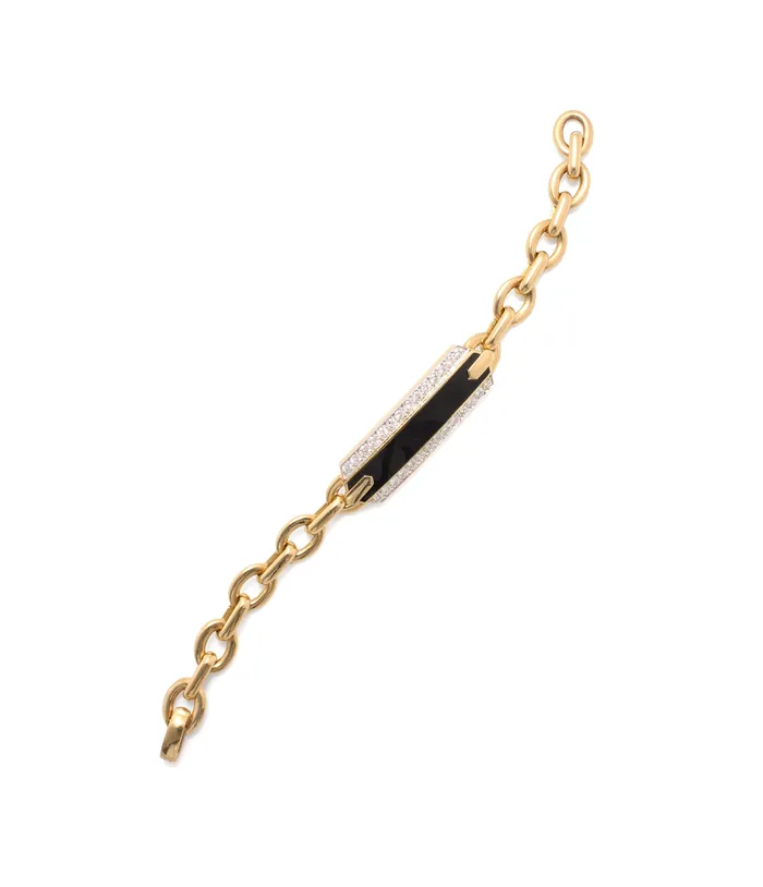 David Webb Workshop Bracelets ID Bracelet Black Enamel
