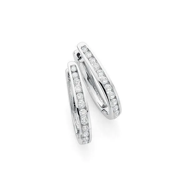 Earrings GB White Gold 14K Brilliant Cut 360 Carats Natural Earth Mined Diamonds Hoop Earrings New Earrings GB White Gold 14K Brilliant Cut 360 Carats Natural Earth Mined Diamonds Hoop Earrings New