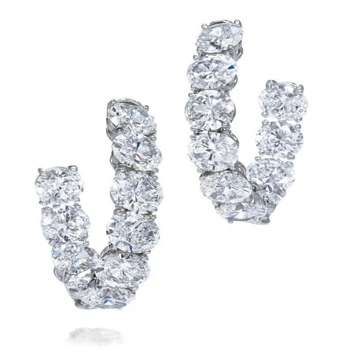 Earrings Oval Cut Natural Earth Mined Diamond Women Hoop Earring Solid Gold Jewelry 8 Carats GB Earrings Oval Cut Natural Earth Mined Diamond Women Hoop Earring Solid Gold Jewelry 8 Carats GB