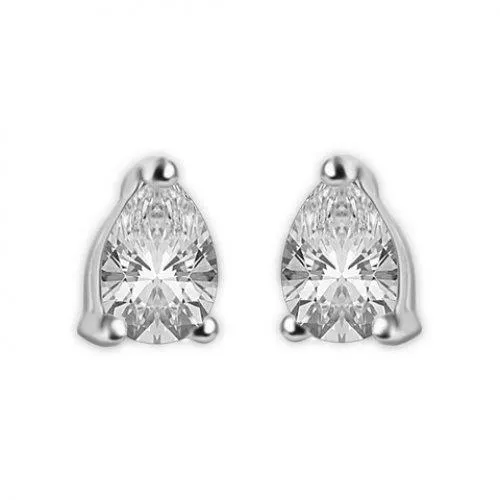 Earrings Prong Setting 3 Carats Pear Cut Natural Earth Mined Diamond Stud Earring Gold 14K GB Earrings Prong Setting 3 Carats Pear Cut Natural Earth Mined Diamond Stud Earring Gold 14K GB