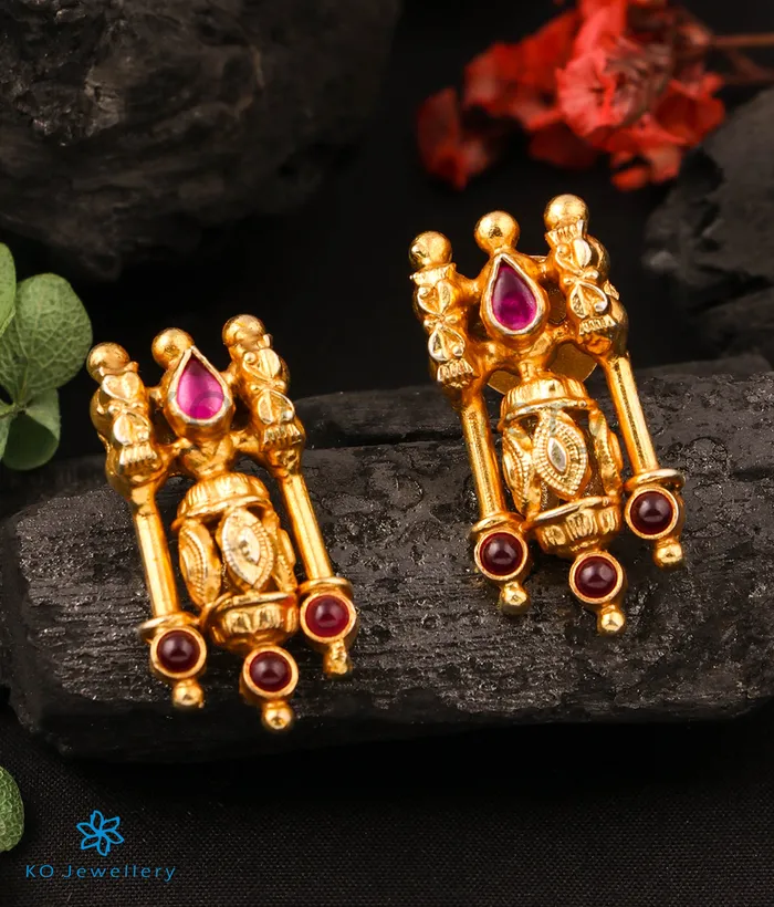 Earrings Silversmith The Inchara Silver Kempu EarStuds