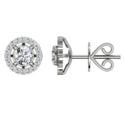 GB 216 Carats Gorgeous Round Cut Natural Earth Mined Diamond Stud Earring 14K White Gold Earrings GB 216 Carats Gorgeous Round Cut Natural Earth Mined Diamond Stud Earring 14K White Gold Earrings
