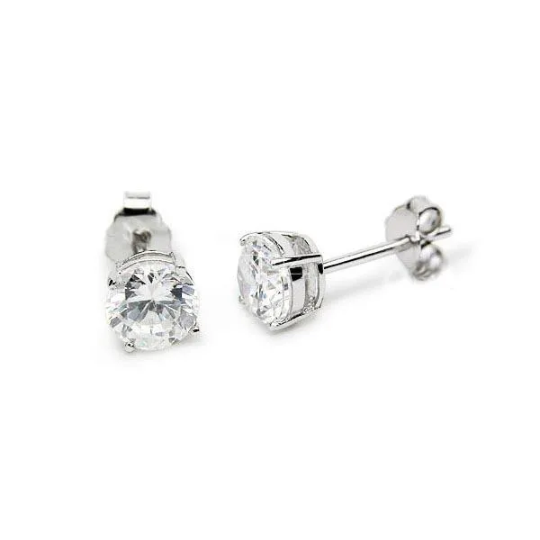GB Earrings Round Cut Sparkling 350 Carats Natural Earth Mined Diamonds Studs Earrings White Gold GB Earrings Round Cut Sparkling 350 Carats Natural Earth Mined Diamonds Studs Earrings White Gold