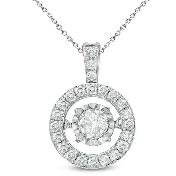 GB Necklaces Round Cut Pendant Necklace 495 Carat Natural Earth Mined Diamond Cut Mounting