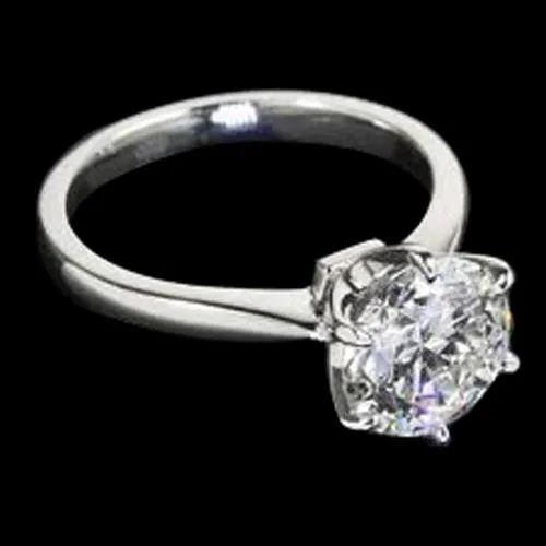 GB Rings Round 125 Ct Natural Earth Mined Diamond Solitaire Ring Prong Setting White Gold 14K GB Rings Round 125 Ct Natural Earth Mined Diamond Solitaire Ring Prong Setting White Gold 14K