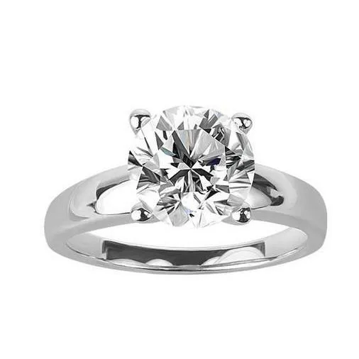 Rings Big Round Brilliant Cut 3 Ct Solitaire Real Natural Earth Mined Diamond Engagement Ring GB Rings Big Round Brilliant Cut 3 Ct Solitaire Real Natural Earth Mined Diamond Engagement Ring GB