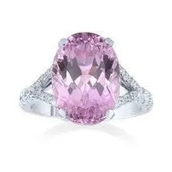 Rings GB Fancy Pink Kunzite Natural Earth Mined Diamond Ring Lady Gold Jewelry 1450 Carats Rings GB Fancy Pink Kunzite Natural Earth Mined Diamond Ring Lady Gold Jewelry 1450 Carats