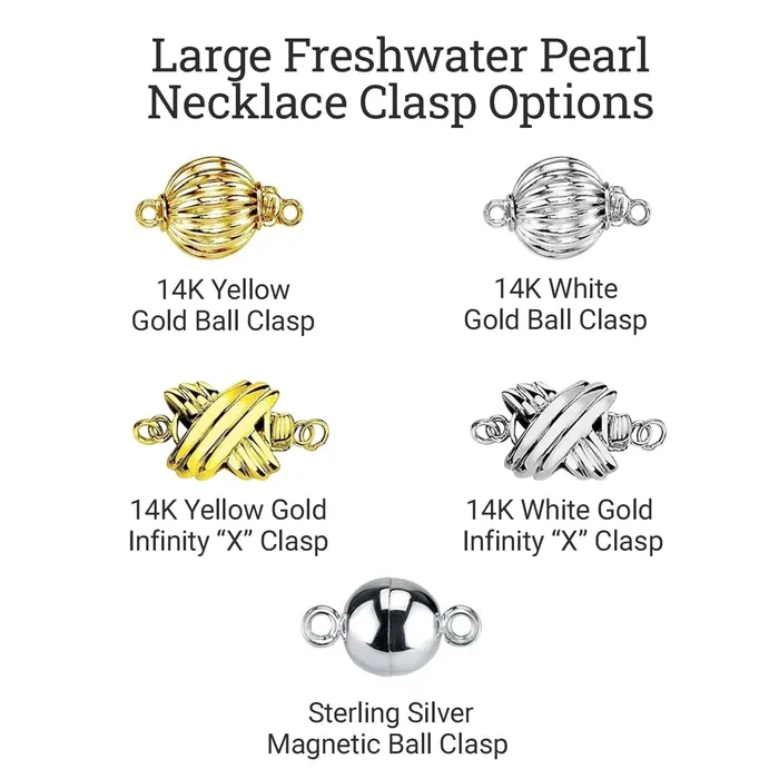 105115mm White Freshwater Pearl Necklace AAAA Quality SPT Necklaces