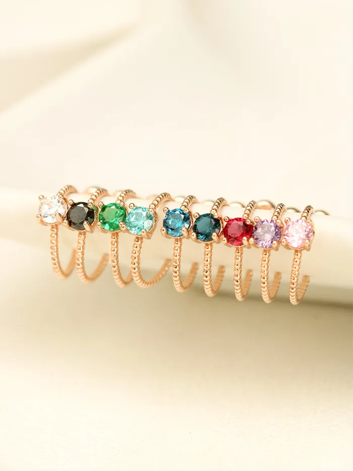 14K Gold Cubic Ball Half Ring Earring 20G18G16G MinimalBijoux Rings