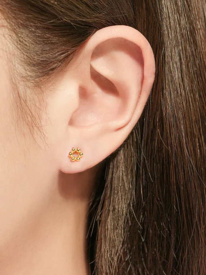 24K Gold Chewy Dount Cartilage Earring 20G MinimalBijoux Earrings