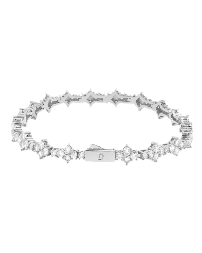 Bracelets HONEYCOMB BRACELET 3MM WHITE GOLD EMPIRE