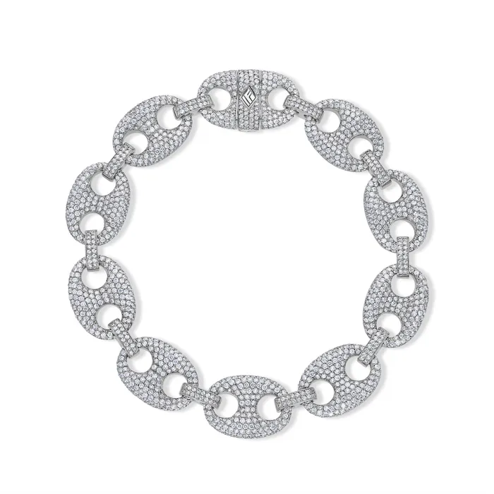 Diamond Ocean Link Bracelet 13mm IF Co Bracelets Diamond Ocean Link Bracelet 13mm IF Co Bracelets