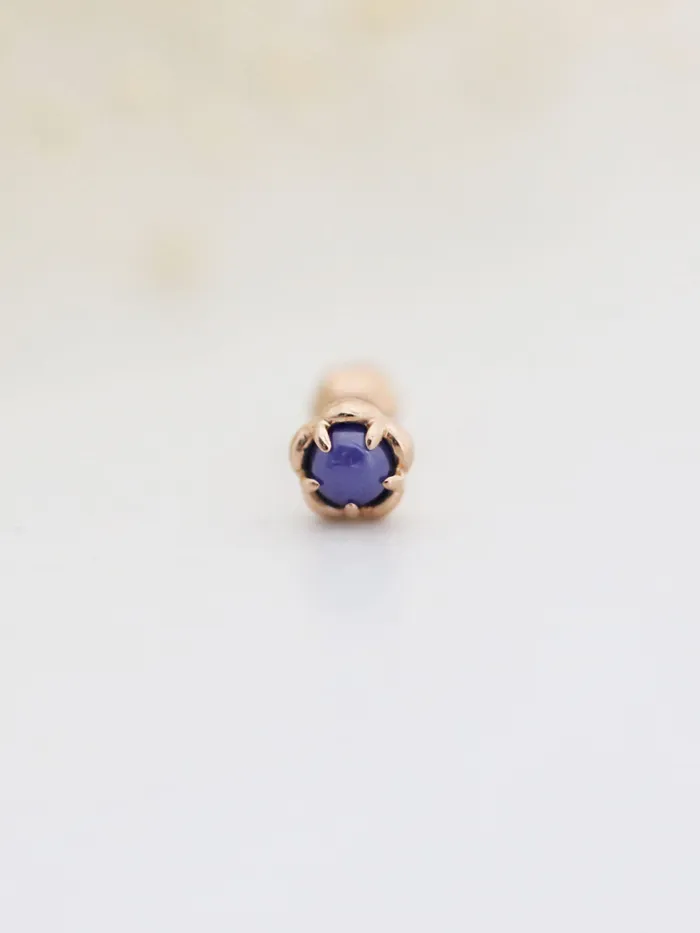 Earrings MinimalBijoux 14K Gold Candy Mini Stone Cartilage Earring 18G16G