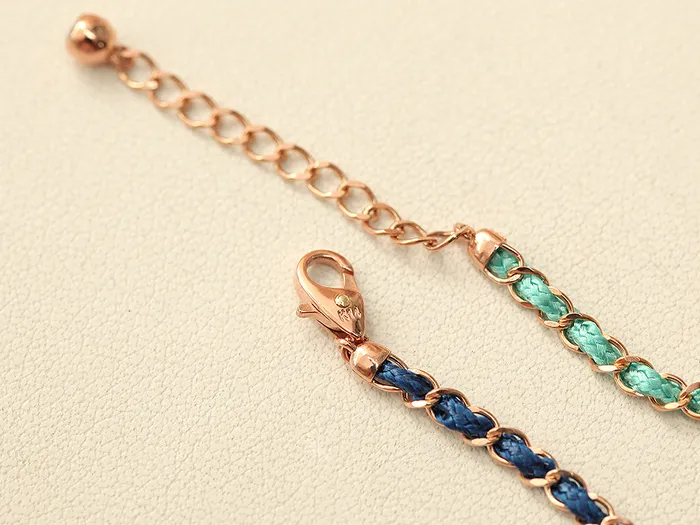 MinimalBijoux Bracelets 14K Gold Color Knot Chain Bracelet Anklet