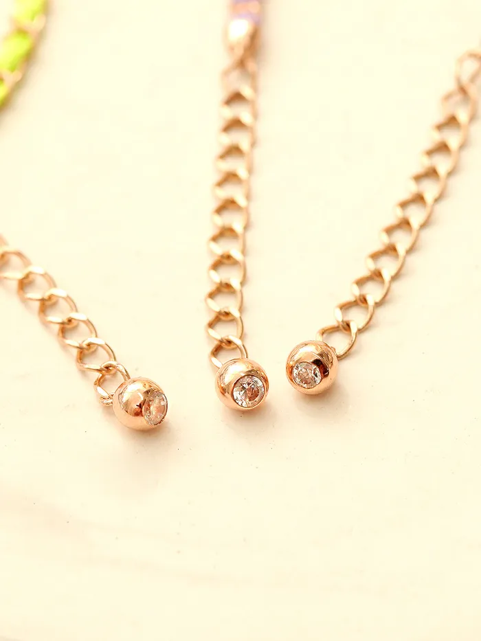 MinimalBijoux Bracelets 14K Gold Color Knot Chain Bracelet Anklet