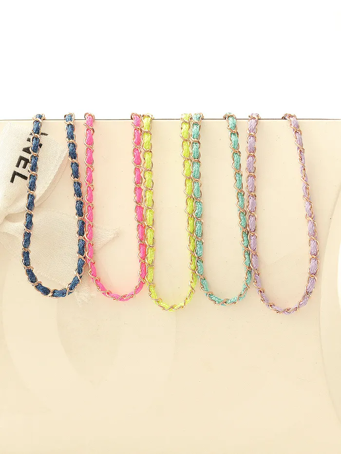 MinimalBijoux Bracelets 14K Gold Color Knot Chain Bracelet Anklet