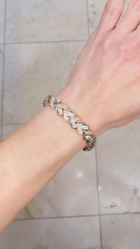 Princess Bride Diamonds Bracelets 2Tone Diamond Heart Bracelet Princess Bride Diamonds Bracelets 2Tone Diamond Heart Bracelet