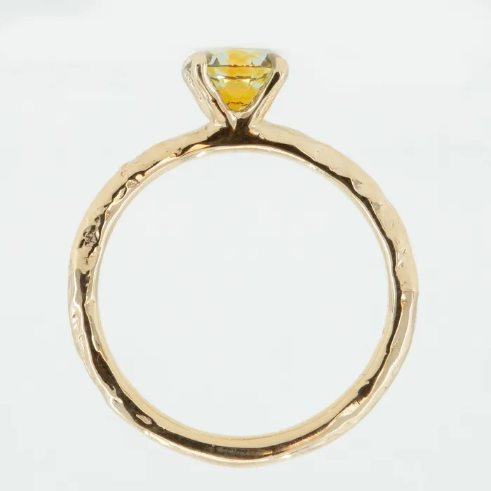 Rings Anueva Jewelry 109ct Parti Montana Sapphire Evergreen Solitaire Ring in 14k Yellow Gold by Anueva Jewelry
