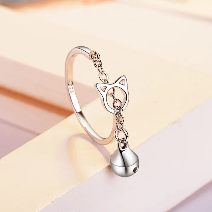 Rings CatCurio Pet Store Adjustable Cat Chain Bell Ring