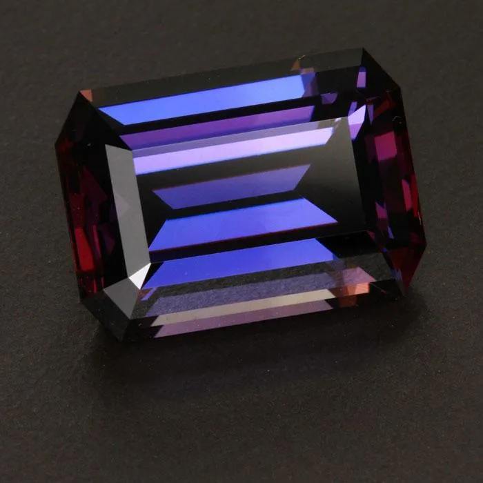 Rings Moriartys Gem Art Violet Blue Stepped Emerald Cut Tanzanite Gemstone 2046 Carats