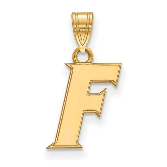 14k Yellow Gold LogoArt University of Florida Letter F Small Pendant International Diamond Center Necklaces