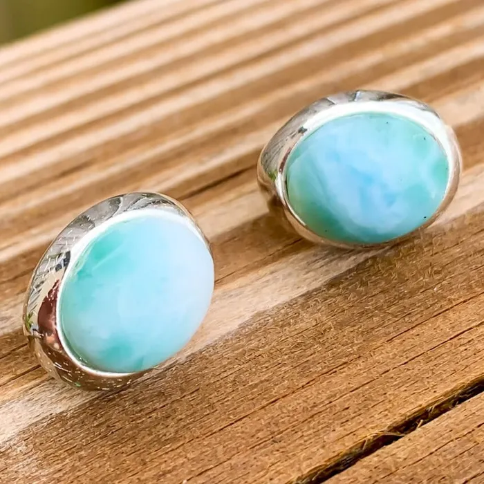 Earrings Magic Crystals 925 Sterling Silver Larimar Earring