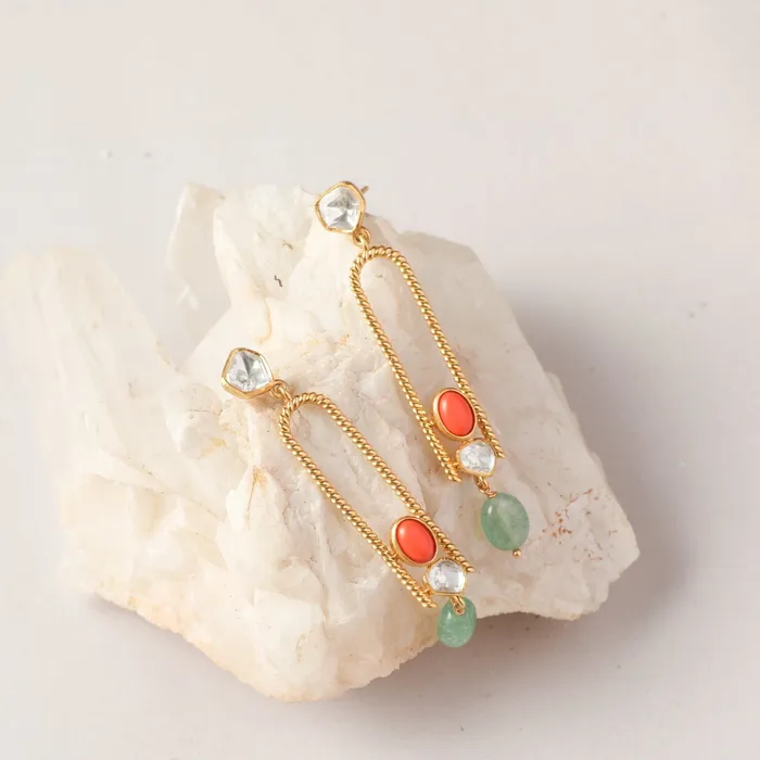 Earrings Oceanic Weavers Sleek Silver Drop Earrings SILVER
