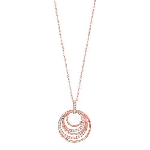 Gems One Necklaces Eternity Diamond Pendant In 14K Rose Gold 025 CTW