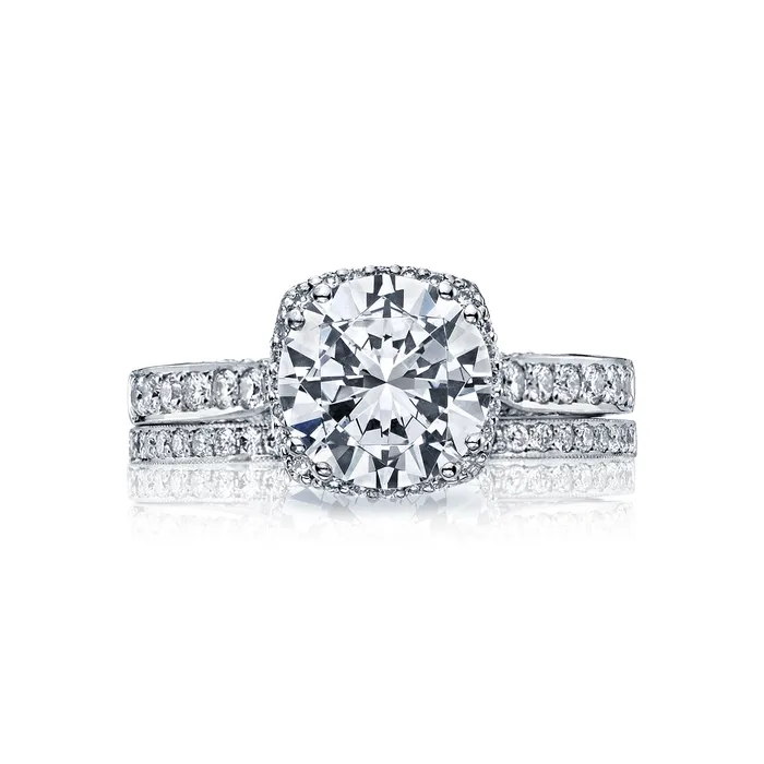 International Diamond Center Tacori 18k White Gold Dantela Round Diamond Engagement Ring Setting 037 CTW Rings International Diamond Center Tacori 18k White Gold Dantela Round Diamond Engagement Ring Setting 037 CTW Rings
