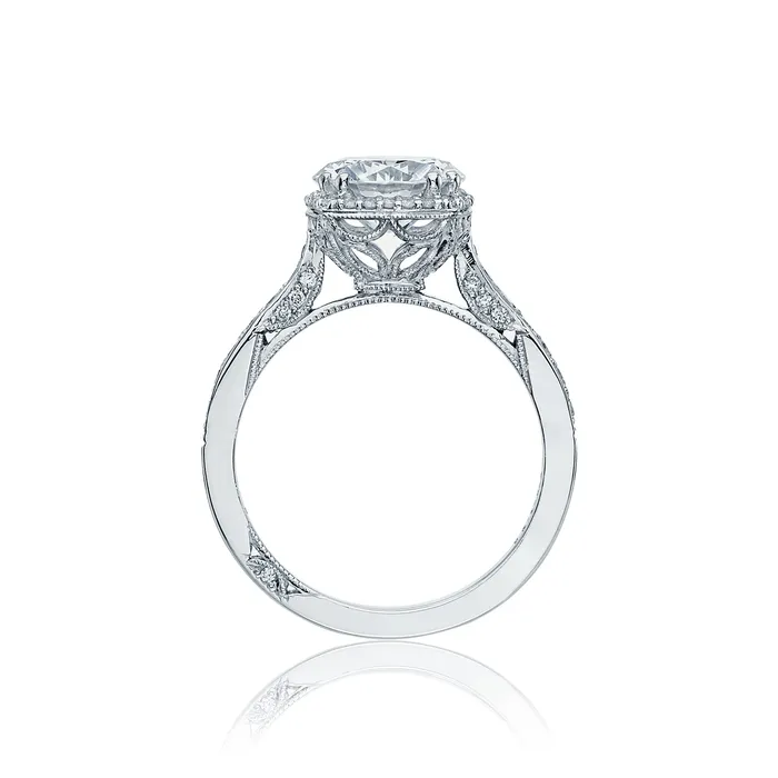 International Diamond Center Tacori 18k White Gold Dantela Round Diamond Engagement Ring Setting 037 CTW Rings International Diamond Center Tacori 18k White Gold Dantela Round Diamond Engagement Ring Setting 037 CTW Rings