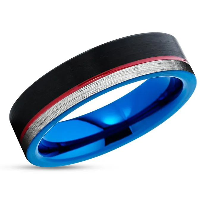 Rings Clean Casting Jewelry Blue Tungsten Wedding Ring Red Wedding Band Black Tungsten Ring Wedding Ring Rings Clean Casting Jewelry Blue Tungsten Wedding Ring Red Wedding Band Black Tungsten Ring Wedding Ring