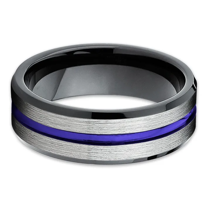 Rings Clean Casting Jewelry Purple Tungsten Wedding Band Black Tungsten Ring Mens Wedding Band Black Ring